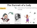 The portrait of a lady class 11 in hindi  class 11 english chapter 1 the portrait of a lady