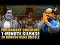 Lok Sabha Speaker Om Birla pays tribute to late Asha Bhosle, observes 1-min silence in Parliament