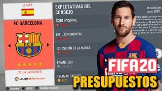 Fifa 20 todos los presupuestos en modo carrera!!! real madrid,
barcelona, juventus, psg, liverpool.... no te olvides de apoyar este
video con un like/me gust...