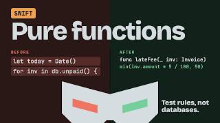 Details Clean Code in Swift: Pure Functions, Test Logic Without a Database Guide