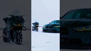 Bmw S1000RR & m4 Isle of Man Green Edition 🟢🔥 | Snow Drift #trending #ytshorts #bmw #edit