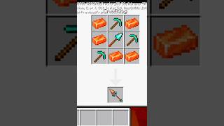 Me Craft a Diamond Pickaxe Copper Spear in Minecraft #minecraft #mcpe #shorts #viral