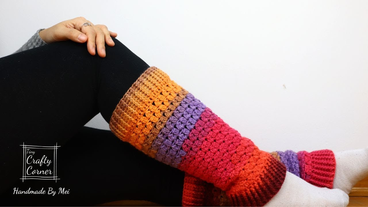 How to Crochet Leg Warmers for Beginners - Create ♥ Nurture ♥ Heal ♥