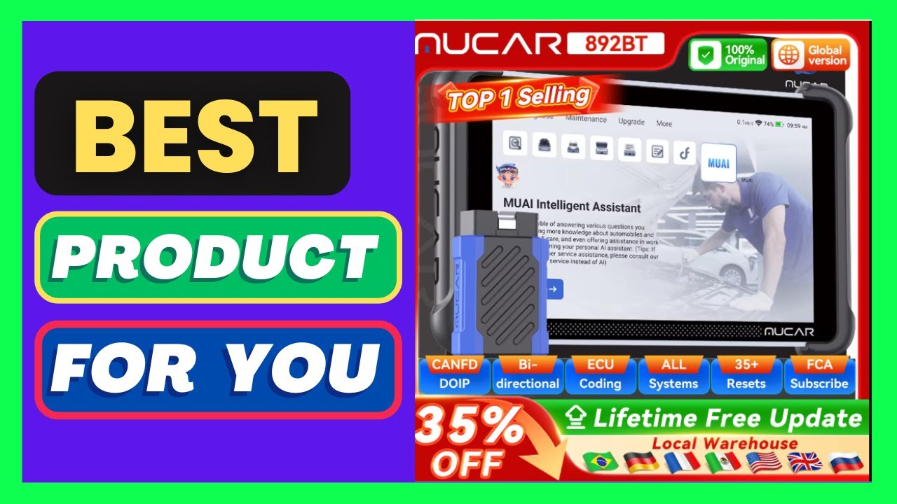 MUCAR 892BT AI Bidirectional Automotive Tool ECU Coding