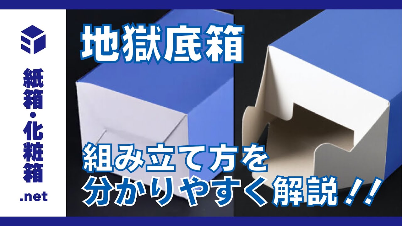 地獄底箱（底ロック式）の展開図 – 紙箱・化粧箱.NET｜オリジナルの箱