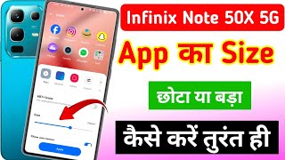 How to reduce the size of Infinix note 50x 5g app | How to increase the icon of Infinix note 50x app screenshot 5