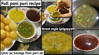 Step by step pani puri recipe/Golgappe recipe asan tarike se banaye Ghr pe/vacation special