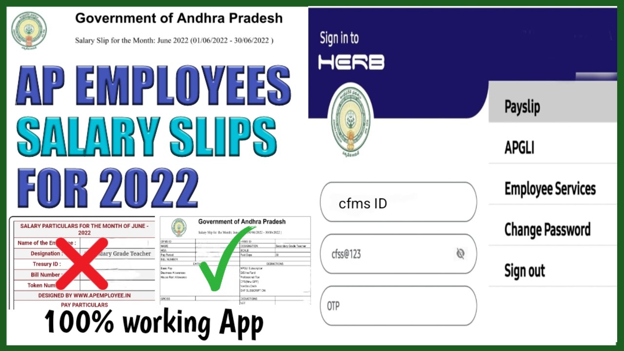 AP Employees Salary Details 2022 With Apcfss HERB APP|| Sivasai's way to learn.
