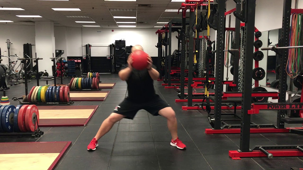 Medicine Ball Lateral Lunge & Press YouTube