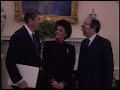 President Reagan's Photo Opportunities in the Oval Office and Cabinet Room on February 10-13, 1987