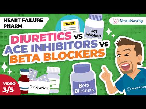 Diuretics vs ACE Inhibitors vs Beta Blockers | Heart Failure Medications Made Easy (Video 3 of 5)