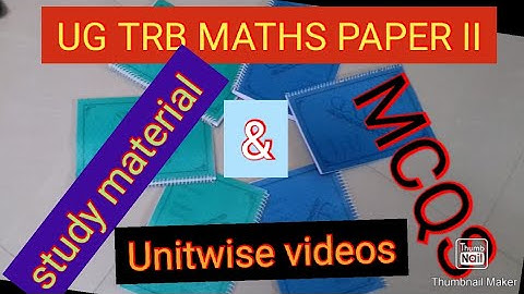 Ugtrb maths paper II study material and mcqs-பட்டதாரி ஆசிரியர் நியமனத் தேர்வு #trbmathsstudymaterial