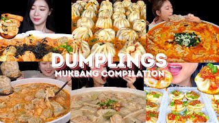 MUKBANG DUMPLINGS *ASMR* COMPILATION |  BIG BITES | EATING SOUNDS