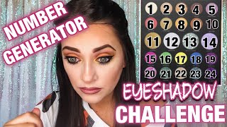RANDOM EYESHADOW MAKEUP CHALLENGE- RANDOM NUMBER GENERATOR PICKS MY EYESHADOW LOOK!! FALL VIBES!