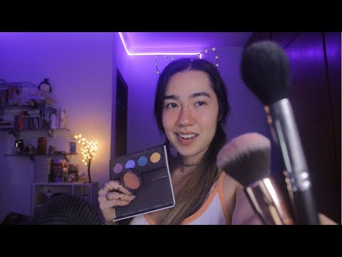 ASMR | TE MAQUIANDO (mas vc ta com pressa e eu perco noção do que é direita e esquerda)