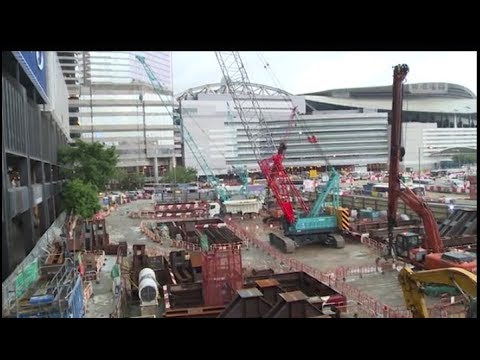 路政署：多個監測點發現沉降幅度超出最高水平_ MTR沙中線會展站停止所有挖掘工程 !!!!!!! (10.8.2018) hk