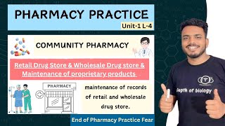 Community Pharmacy || Retail drug store || Wholesale drug store | Dispensing of proprietary products