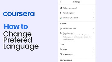 How to Change Prefered Language on Coursera