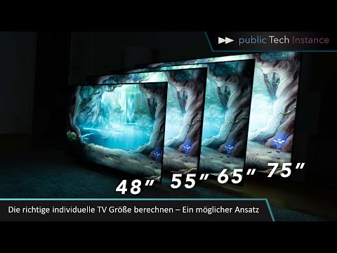 Video: Wie breit ist ein 75 Zoll Fernseher?