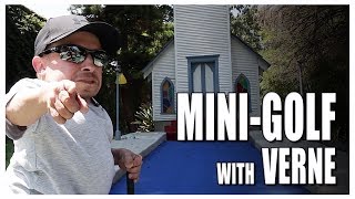 MINI (ME) GOLFING WITH VERNE TROYER + Drive-By Dunk Challenge | Verne&#39;s Vlogs