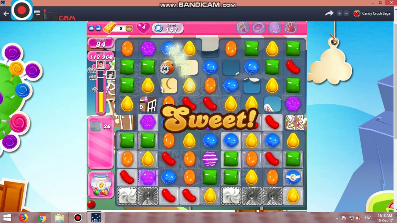 How to gameplay Candy Crush Saga Level 147 | Free Tips and Tricks 2018