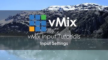 vMix Input Tutorials- How to use Input Settings