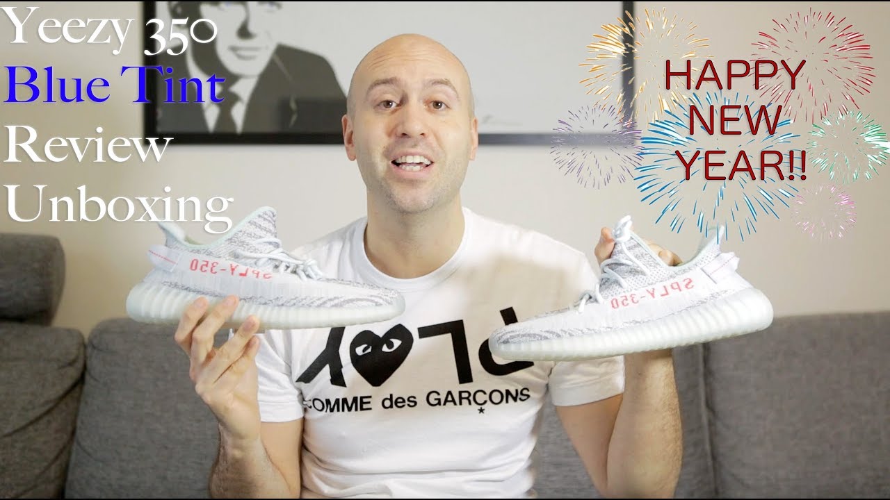 Adidas Yeezy Boost 350 V2 Blue Tint On Feet Show YouTube