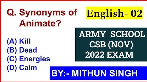 ARMY PUBLIC SCHOOL ENGLISH | CLASS NO - 2 | APS CSB CLASSES | AWES NOV OST CSB EXAM 2022 | CSB ENG