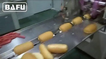 cake, bread,Hamburg,cookies, biscuit automatic packaging machine, flow-pack machine, flow wrapper