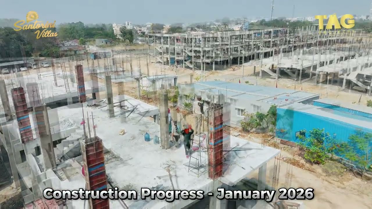 Santorini Villas Mokila | Ongoing Villa Construction Update | Luxury Villas Mokila, Hyderabad