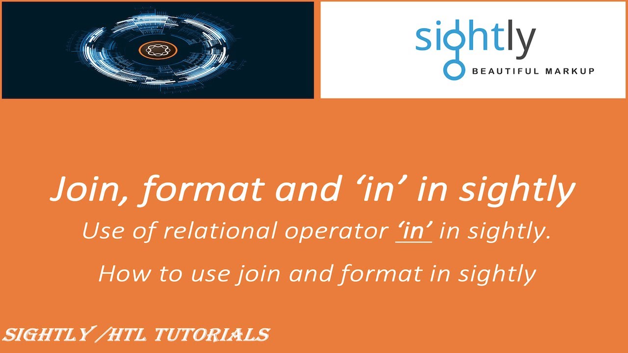 AEM Sightly #10 | join, in and Format in Sightly