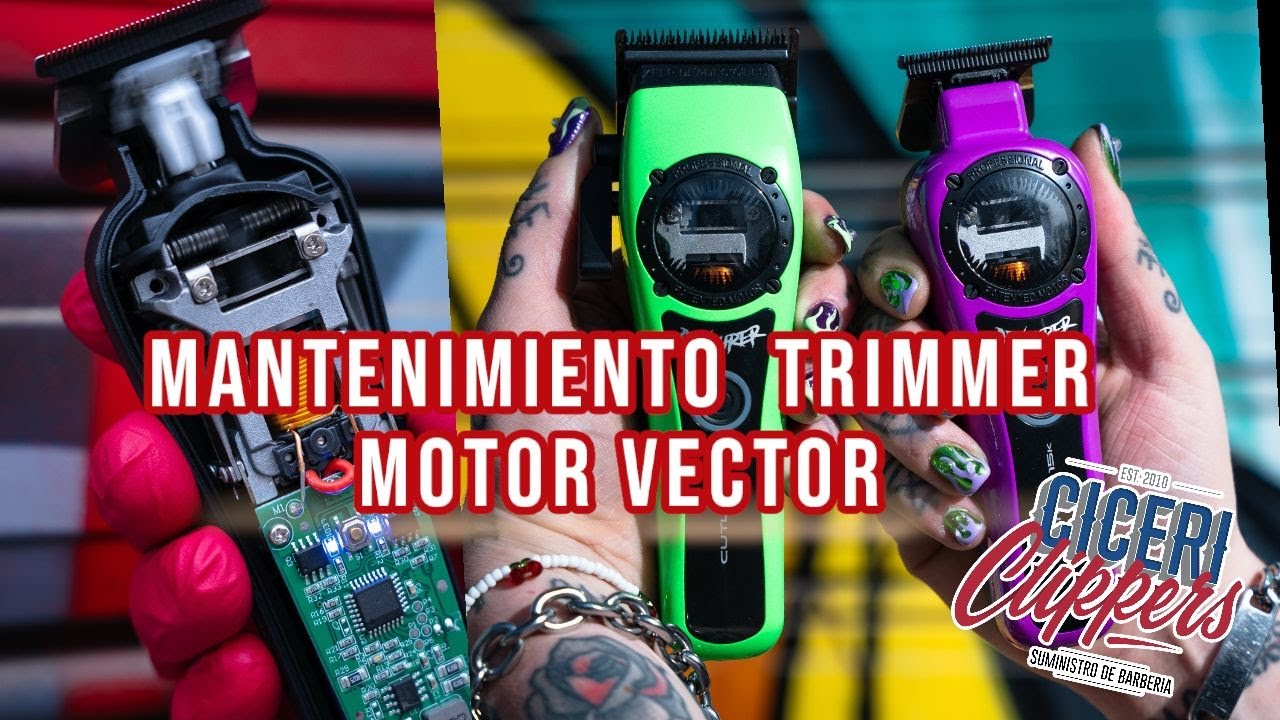 Maquina trimmer mantenimiento - eliminación de ruido - desmontaje completo - cambio de cuchilla ...