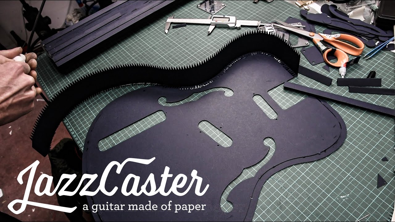 JazzCaster - making of my paper guitar paper