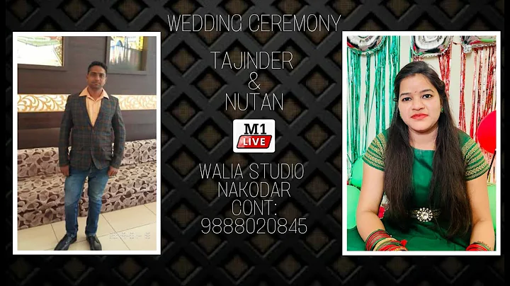 LIVE WEDDING CEREMONY # TAJINDER & NUTAN # WALIA STUDIO NAKODAR CONT: 9888020845