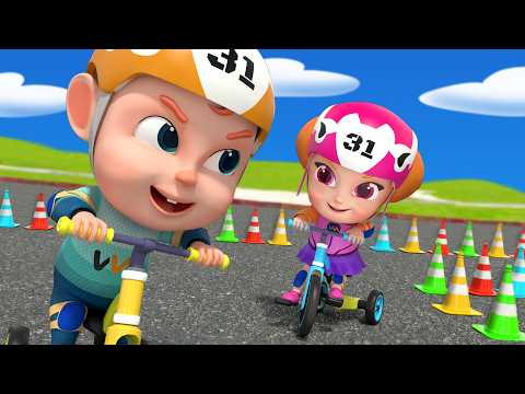 Who Will Win? Rob vs Soo Bicycle Race! 🏆🚲| Racing Song | Rosoo Sing Along & Kids Songs