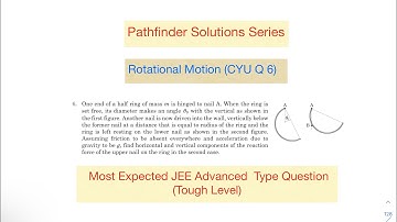 Pathfinder | Rotational Motion | Check your Understanding 6 | JEE Advanced | Olympiad