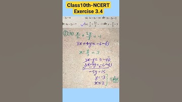 Linear Equations Exercise 3.4 question number 1 (4) / #shorts #youtubeshorts
