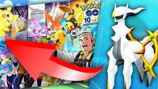 *ARCEUS WAS JUST TEASED IN NEW 10TH ANNIVERSARY POSTER ITS GOING DOWN* Pokemon GO news