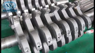 100-3000Kgh Waste Plastic Tray Pallet Shredder Machine Double Shaft Shredder Blade Knife