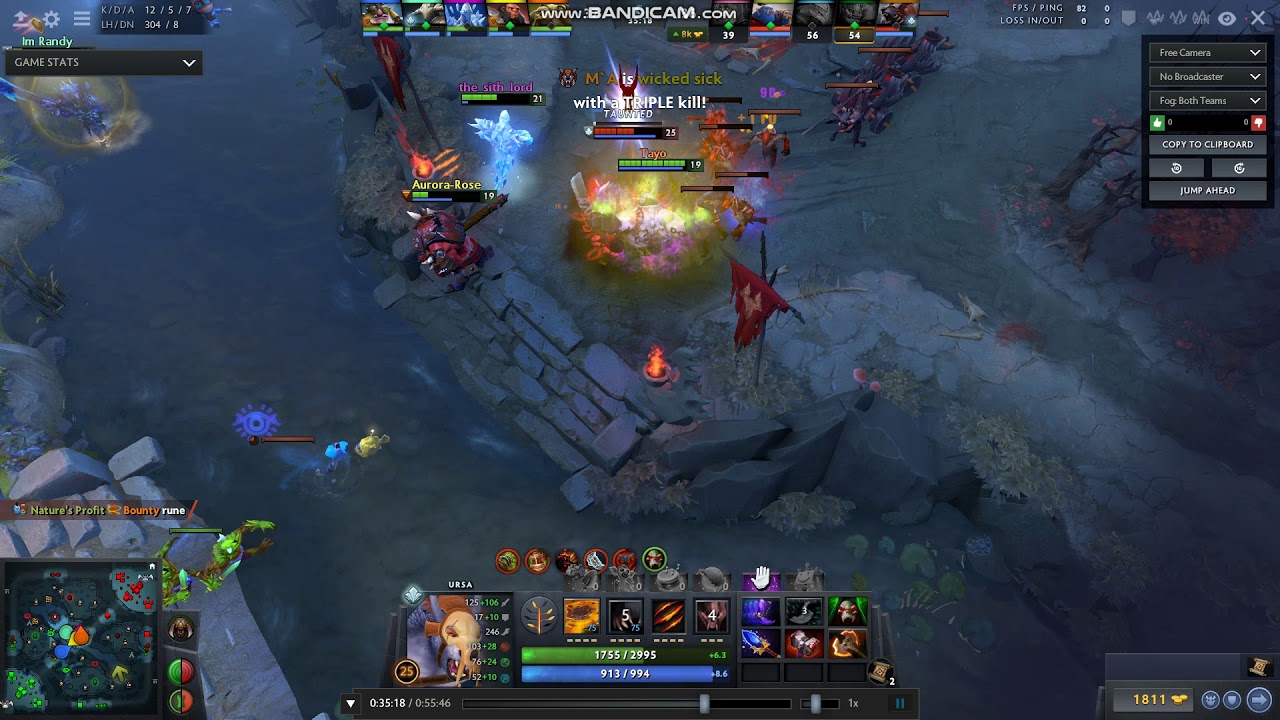 Ursa 1v5. Kills 4 heroes and Survives. Battle Fury OP? DOTA 2