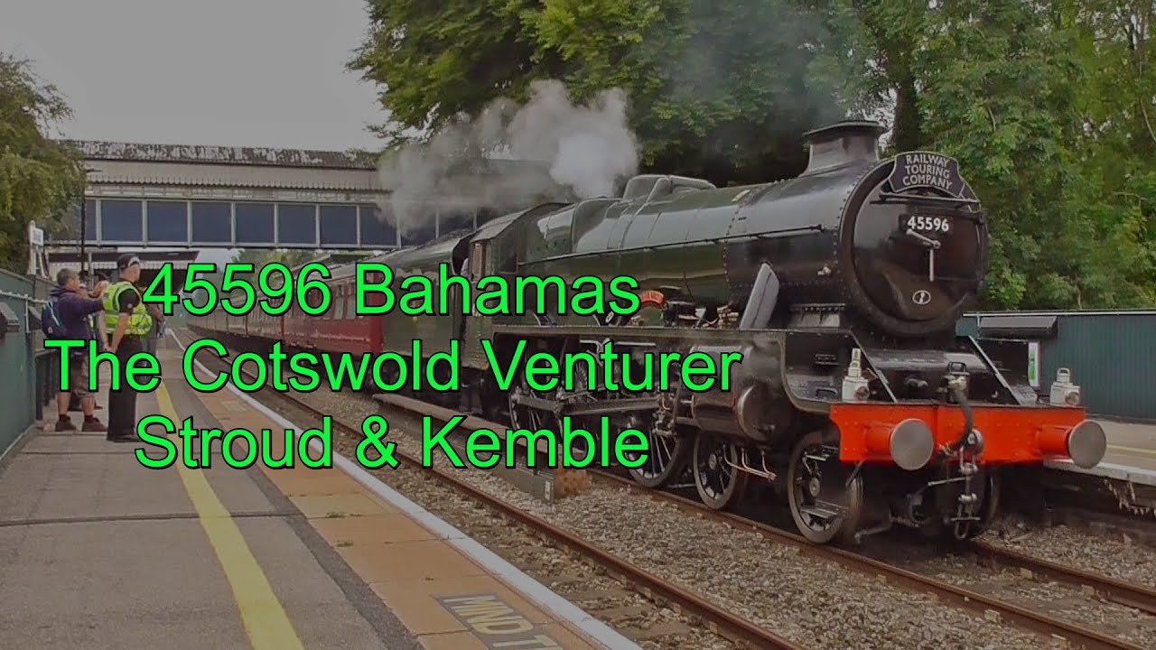 45596 Bahamas at Stroud & Kemble with The Cotswold Venturer. 27/08/2022 ...