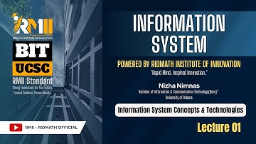 BIT/UCSC/Tamil Semester 1– Information System Concepts & Technologies | Information Systems (IT1106)