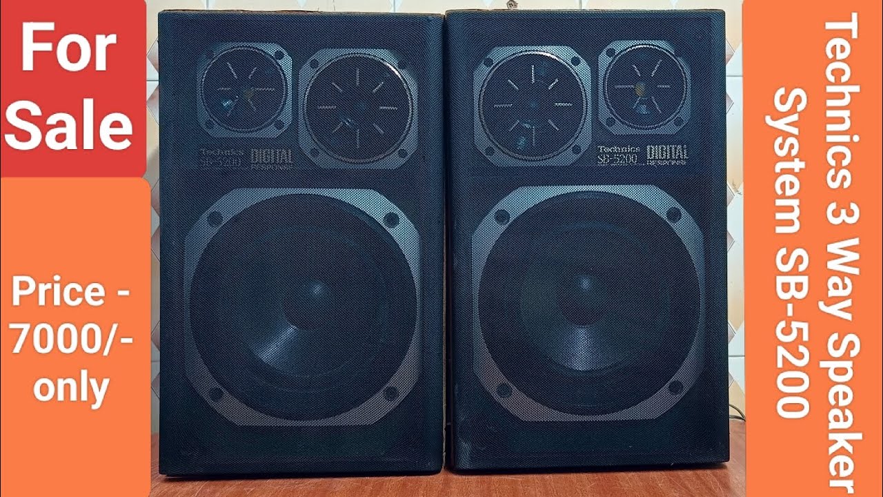 Technics 3 Way Speaker System SB-5200 Nice Sound Quality Contact