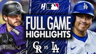 Colorado Rockies Vs Los Angeles Dodgers - Full Game Highlights September 10, 2025 Mlb Season