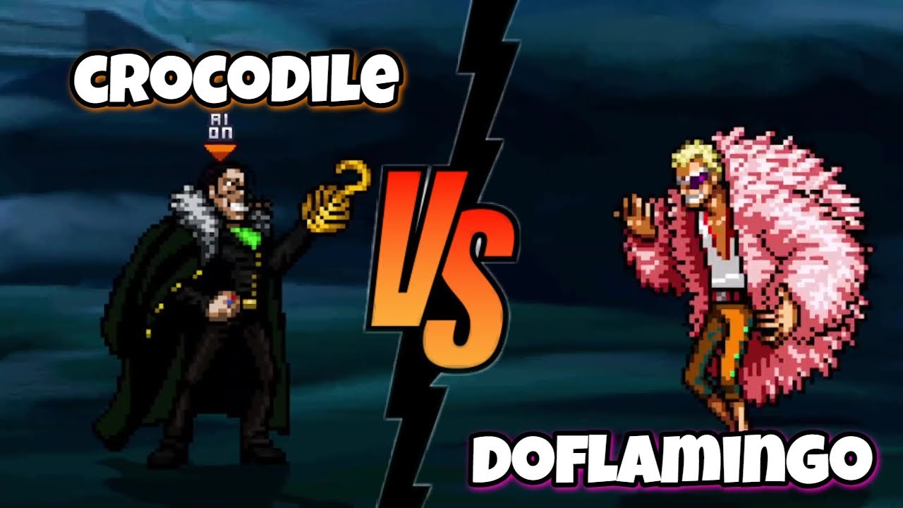Crocodile Vs Doflamingo one piece fights / mugen YouTube