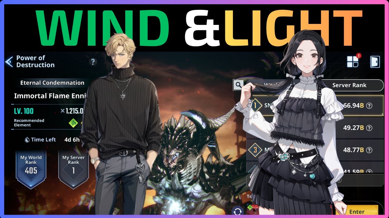 Power of Destruction🐉[Hard Mode] - 🌀Wind🌀 - ⚡Light⚡ - 67b+ ~ | Solo Leveling:Arise