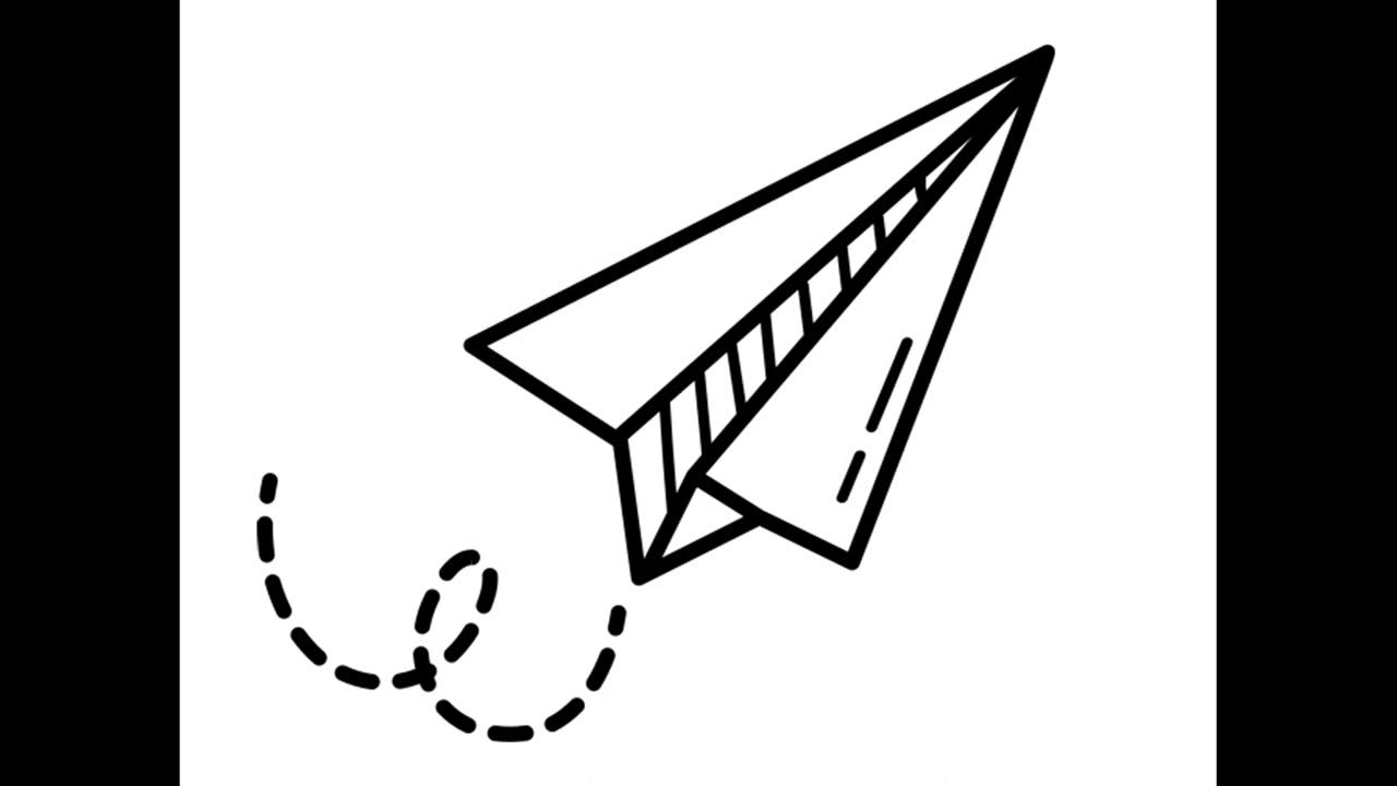 Бумажный самолетик пиктограмма