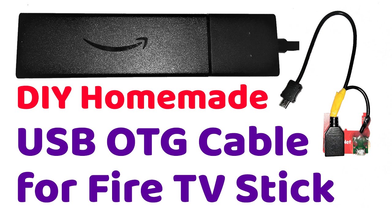 DIY OTG cable for Fire Stick 🔥 Homemade USB Y splitter Cable OTG Host cable  with Power ⚡