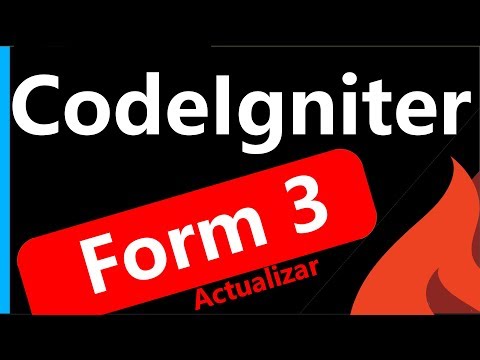 Creando un formulario en CodeIgniter 3 - Parte 3 Actualizar datos controlador 🔥 #8