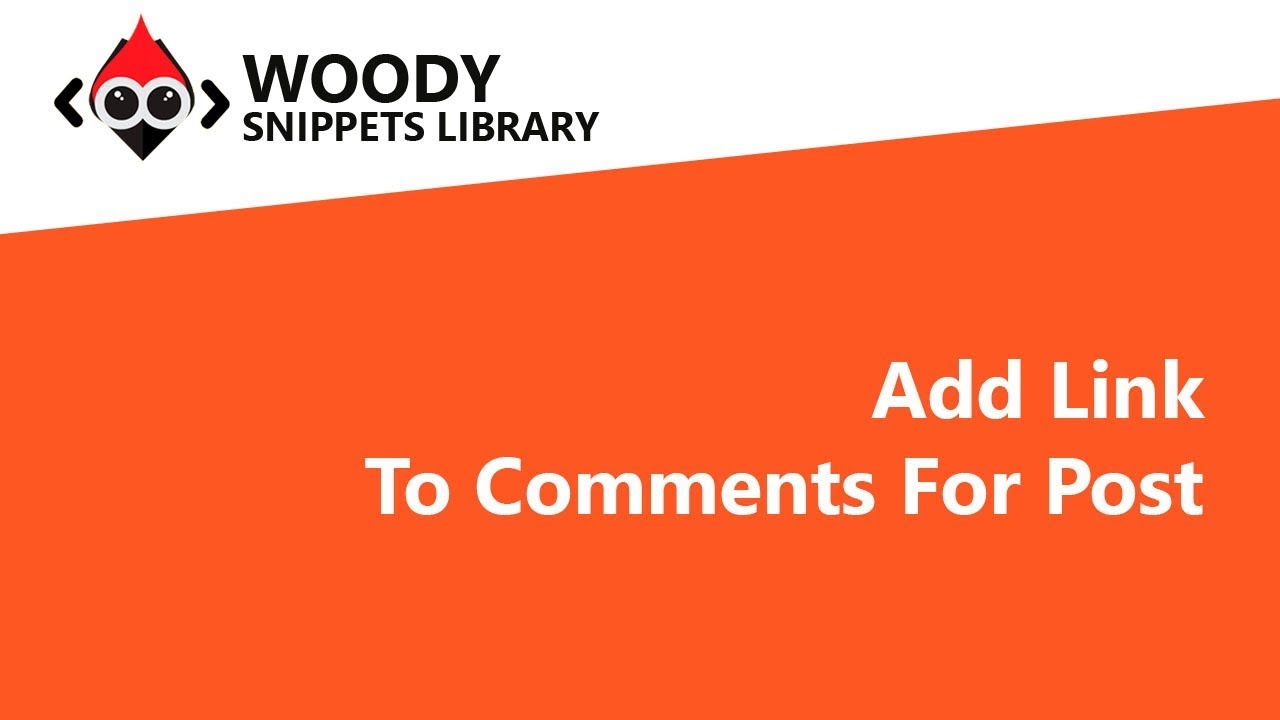 Add Link To Comments For Post YouTube